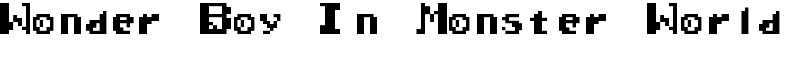 Wonder Boy In Monster World Font