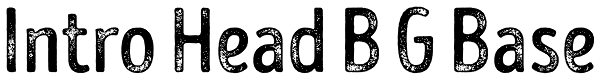 Intro Head B G Base Font