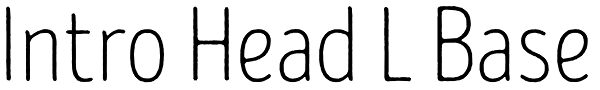 Intro Head L Base Font