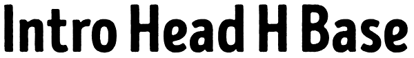 Intro Head H Base Font