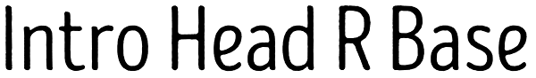 Intro Head R Base Font