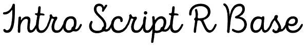 Intro Script R Base Font