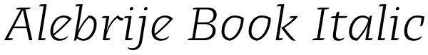 Alebrije Book Italic Font