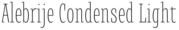 Alebrije Condensed Light Font