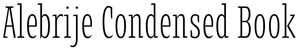 Alebrije Condensed Book Font