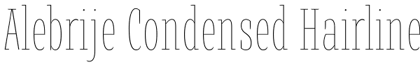 Alebrije Condensed Hairline Font