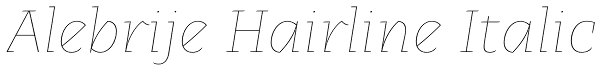 Alebrije Hairline Italic Font