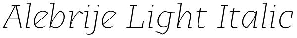 Alebrije Light Italic Font