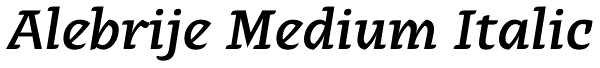Alebrije Medium Italic Font