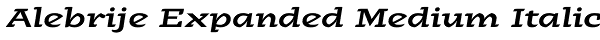 Alebrije Expanded Medium Italic Font