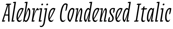 Alebrije Condensed Italic Font