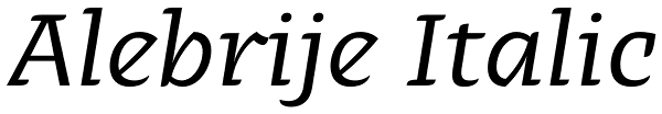 Alebrije Italic Font