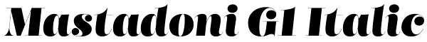 Mastadoni G1 Italic Font