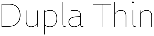 Dupla Thin Font