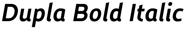 Dupla Bold Italic Font