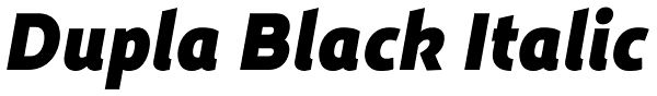 Dupla Black Italic Font