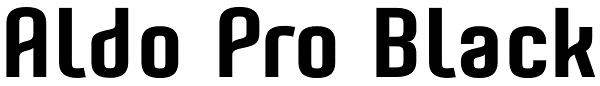 Aldo Pro Black Font