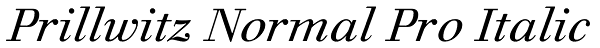 Prillwitz Normal Pro Italic Font