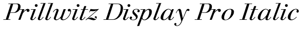 Prillwitz Display Pro Italic Font