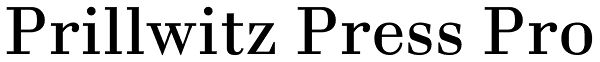 Prillwitz Press Pro Font