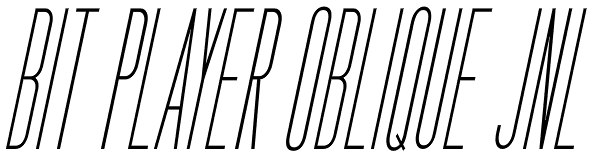 Bit Player Oblique JNL Font