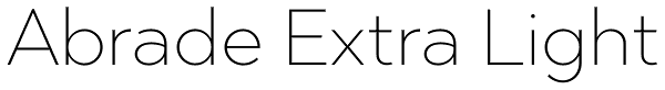 Abrade Extra Light Font