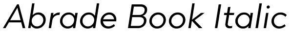 Abrade Book Italic Font