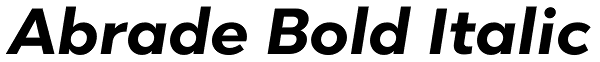 Abrade Bold Italic Font