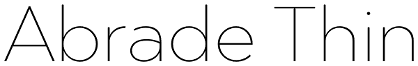 Abrade Thin Font