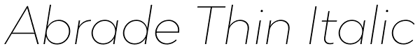 Abrade Thin Italic Font