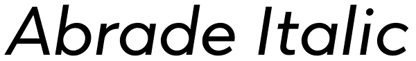 Abrade Italic Font