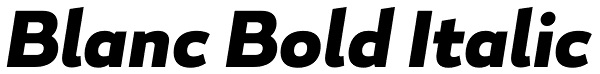 Blanc Bold Italic Font
