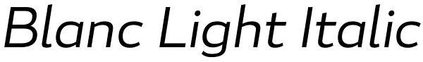 Blanc Light Italic Font