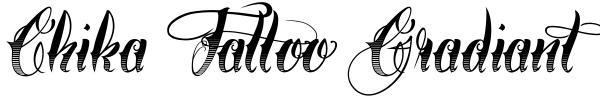 Chika Tattoo Gradiant Font