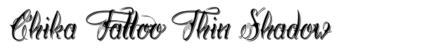 Chika Tattoo Thin Shadow Font