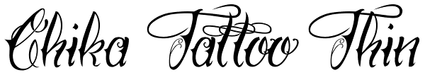 Chika Tattoo Thin Font