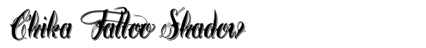 Chika Tattoo Shadow Font