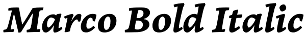 Marco Bold Italic Font