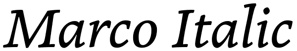 Marco Italic Font