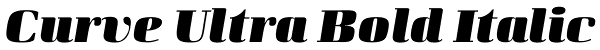 Curve Ultra Bold Italic Font