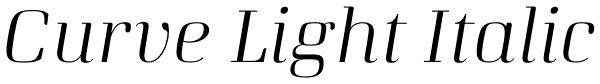 Curve Light Italic Font