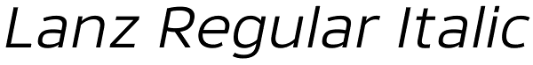 Lanz Regular Italic Font