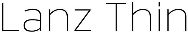 Lanz Thin Font