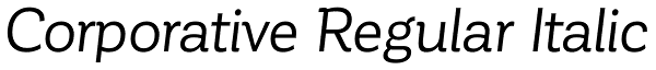 Corporative Regular Italic Font