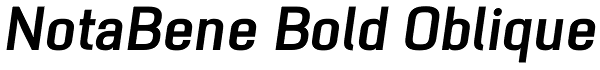 NotaBene Bold Oblique Font