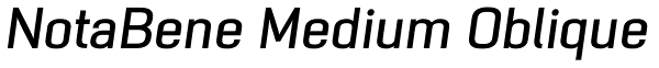 NotaBene Medium Oblique Font