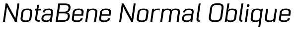 NotaBene Normal Oblique Font
