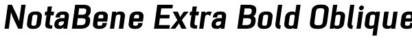 NotaBene Extra Bold Oblique Font