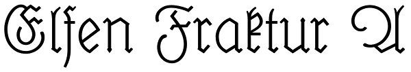 Elfen Fraktur A Font