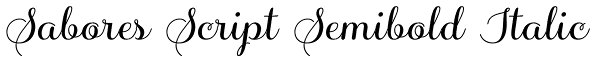 Sabores Script Semibold Italic Font